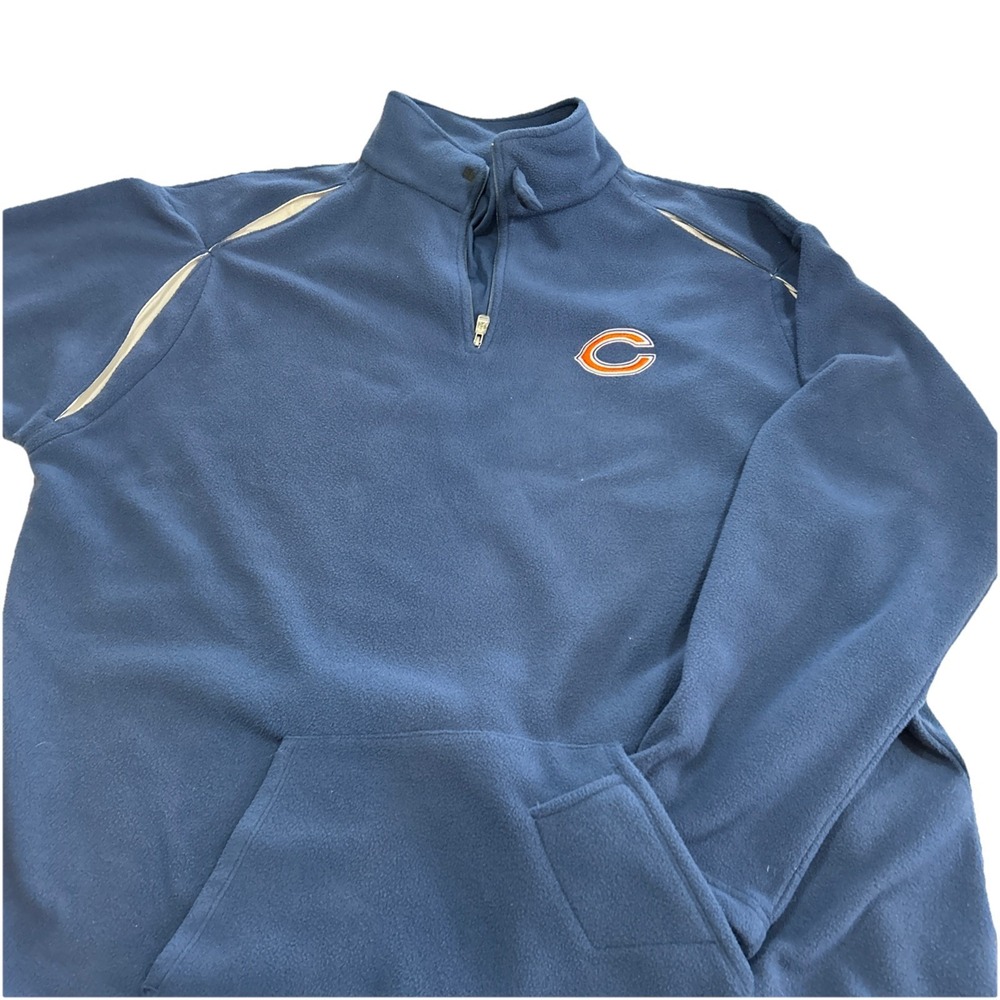 NFL Chicago Bears Fleece Zip Up Men's XXL 2XL Breathable Air Vent Excellent Cond